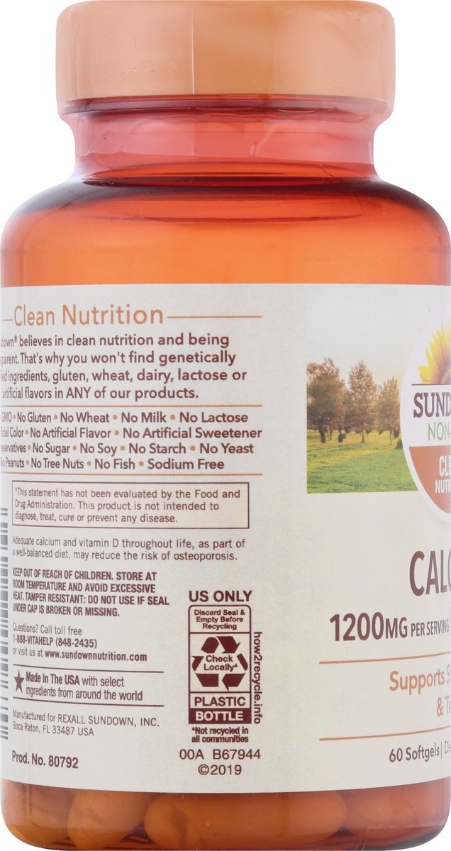 slide 7 of 9, Sundown Naturals Calcium Plus Vitamin D3, 60 ct