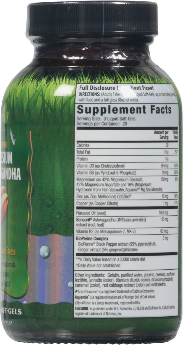 slide 13 of 13, Irwin Naturals Triple-Source Magnesium + Ashwagandha 60 Softgels, 60 ct