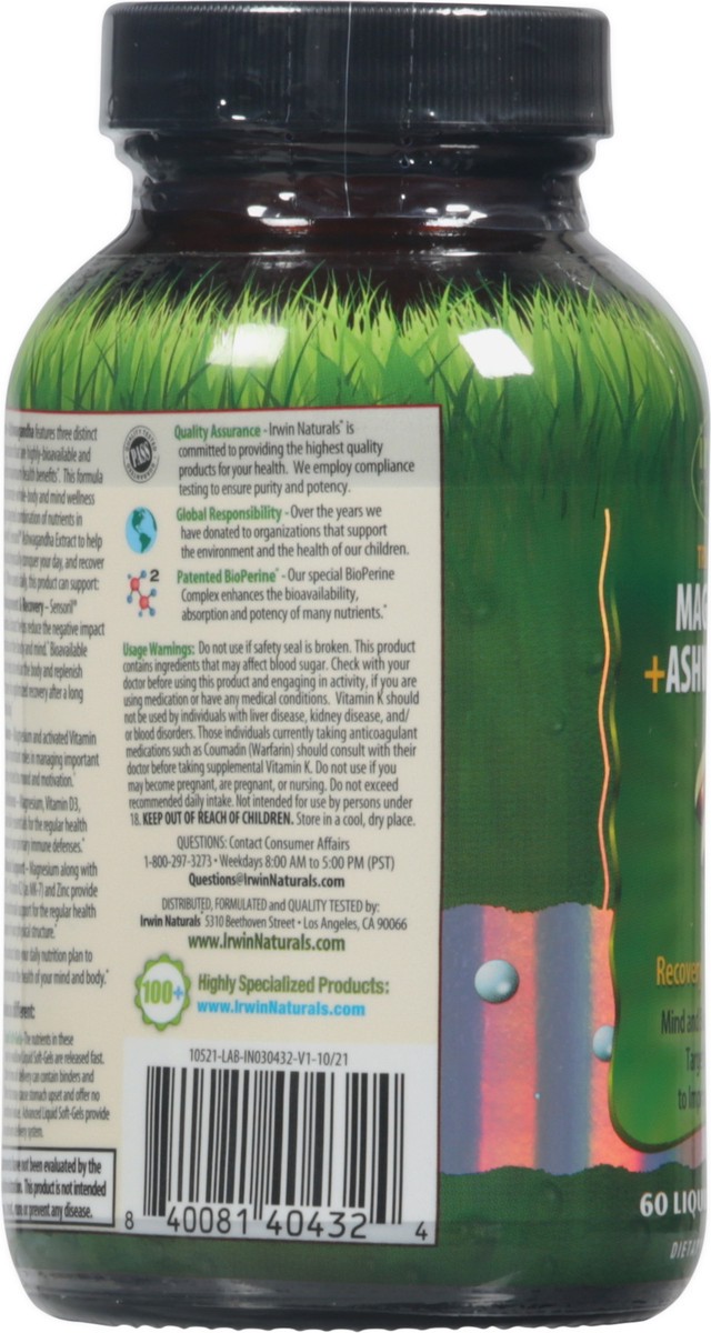 slide 6 of 13, Irwin Naturals Triple-Source Magnesium + Ashwagandha 60 Softgels, 60 ct