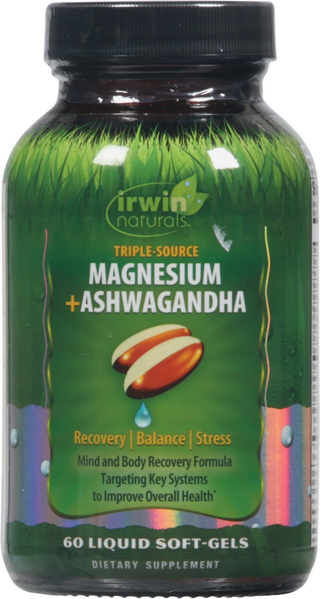 slide 10 of 13, Irwin Naturals Triple-Source Magnesium + Ashwagandha 60 Softgels, 60 ct
