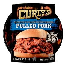 slide 1 of 1, Curly's Bbq Sauced Pulled Pork, 16 oz
