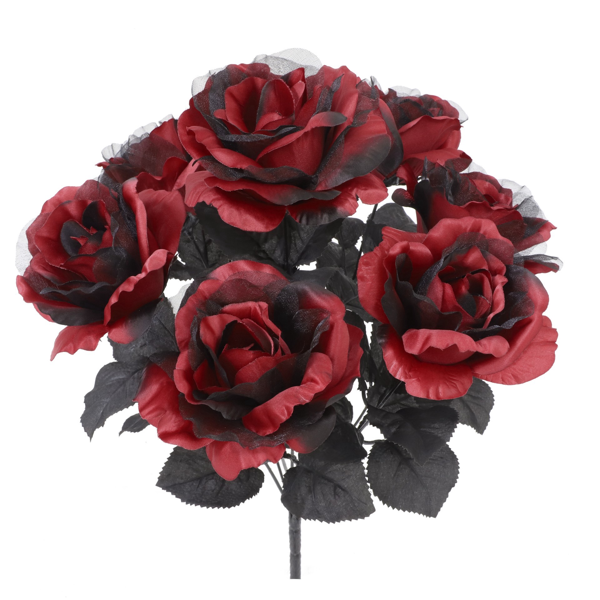 slide 2 of 3, 17.5" Red & Sheer Black Rose Bush By Ashland, 17.5 in