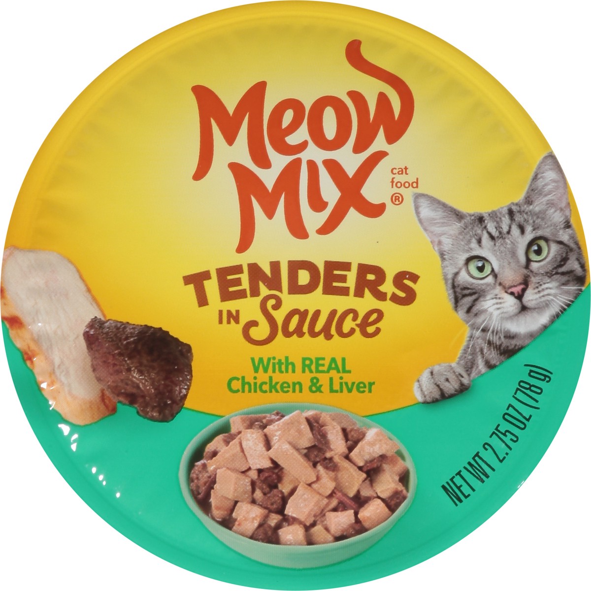 slide 3 of 9, Meow Mix Tenders in Sauce with Real Chicken & Liver Cat Food 2.75 oz, 2.75 oz