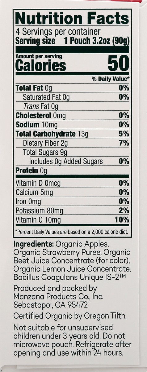 slide 7 of 12, North Coast Apple Sauce + Probiotics 4 ea, 4 ct