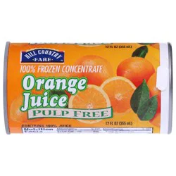 Hill Country Fare Frozen 100% Orange Juice - No Pulp