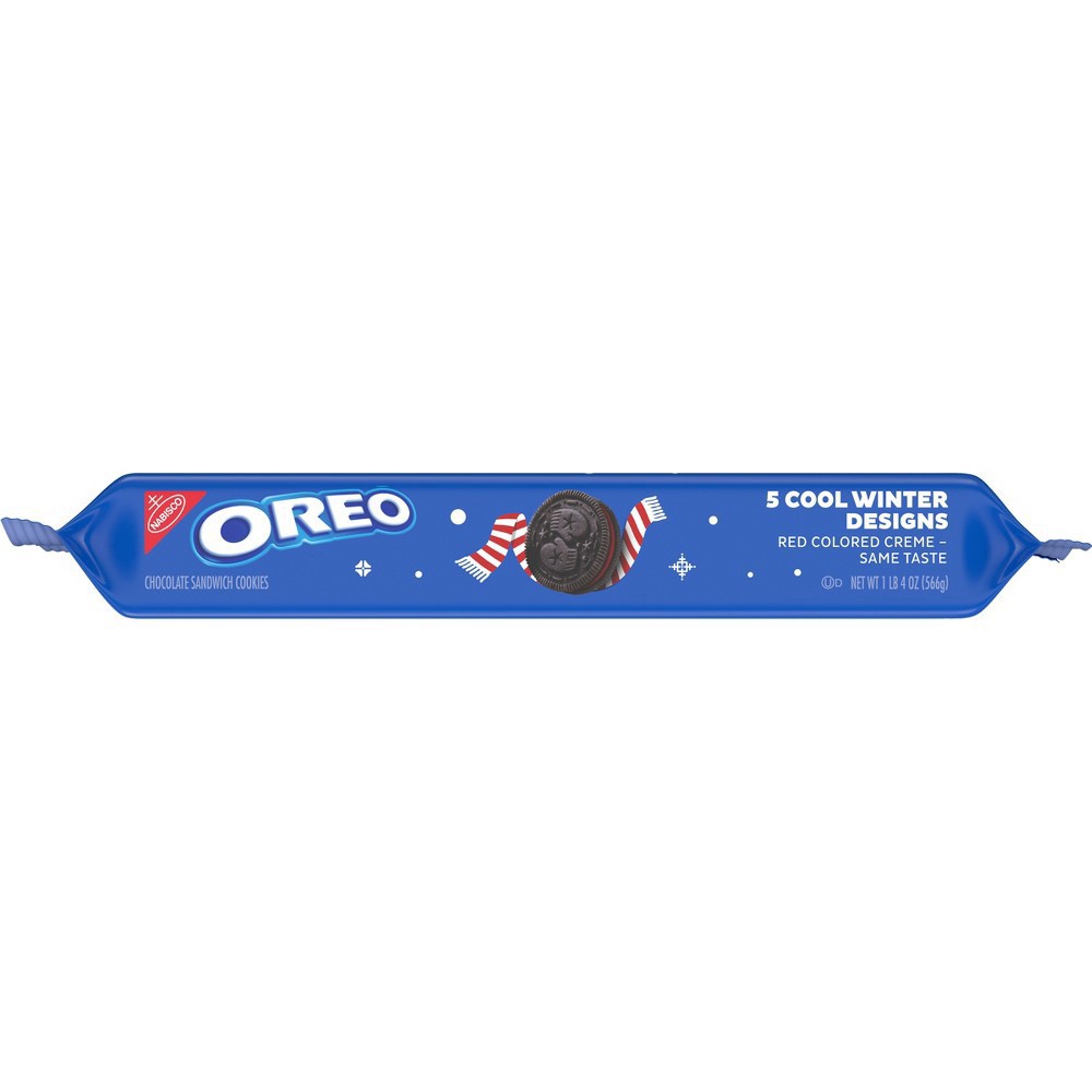 slide 6 of 15, OREO Original Flavor Chocolate Sandwich Cookies, Special Winter Edition, 1 Resealable 15.35 oz Pack, 1 lb