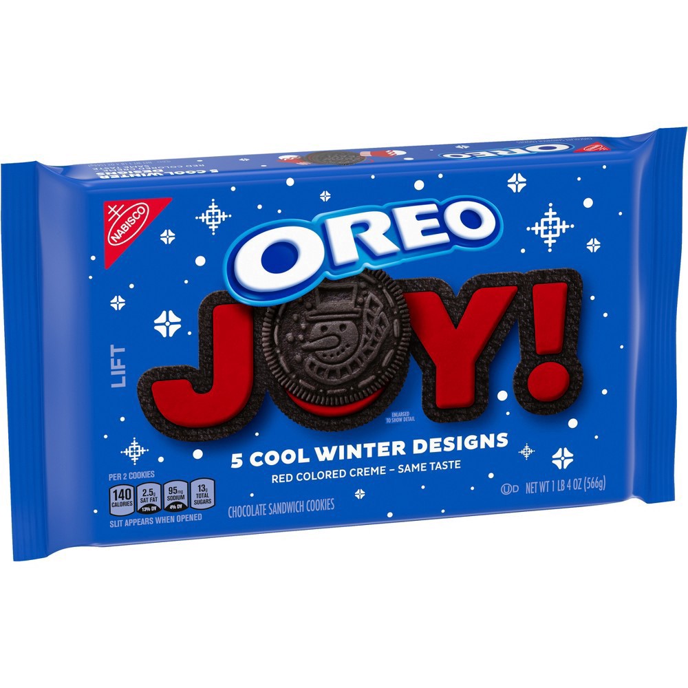 slide 9 of 15, OREO Original Flavor Chocolate Sandwich Cookies, Special Winter Edition, 1 Resealable 15.35 oz Pack, 1 lb