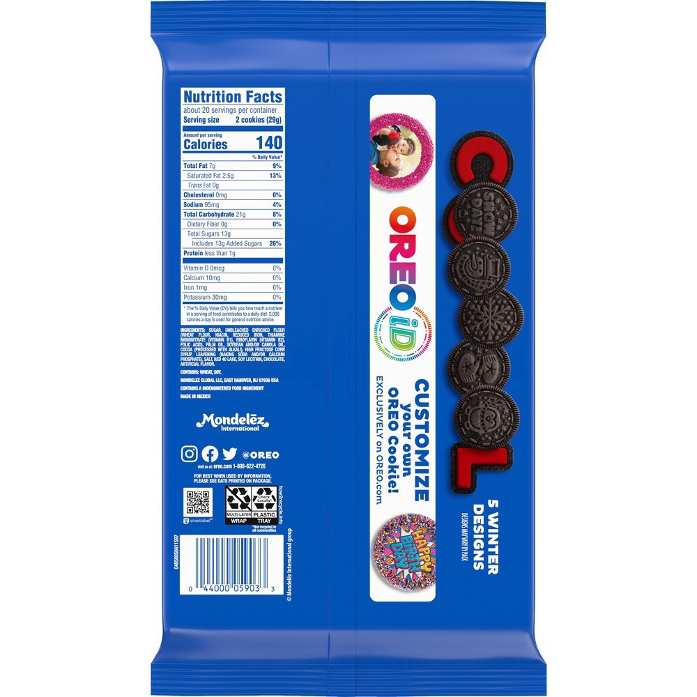 slide 10 of 15, OREO Original Flavor Chocolate Sandwich Cookies, Special Winter Edition, 1 Resealable 15.35 oz Pack, 1 lb