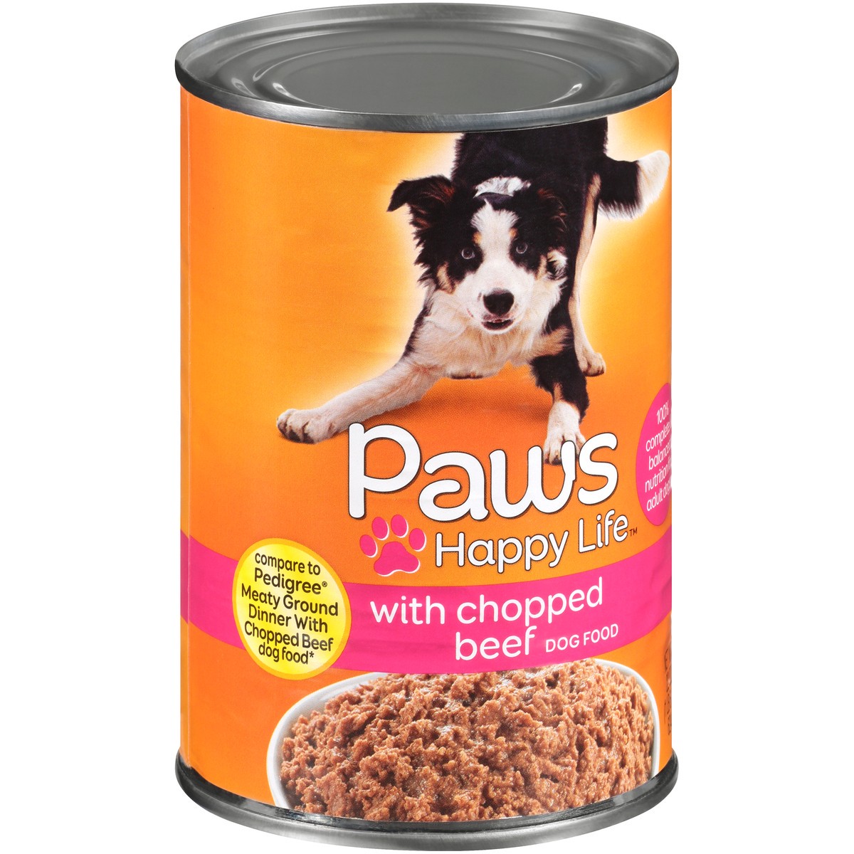 slide 5 of 12, Paws Happy Life Chopped Beef Dog Food, 22 oz