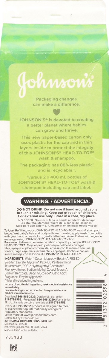 slide 5 of 12, Johnson's Wash & Shampoo Refill 33.8 fl oz, 33.8 fl oz