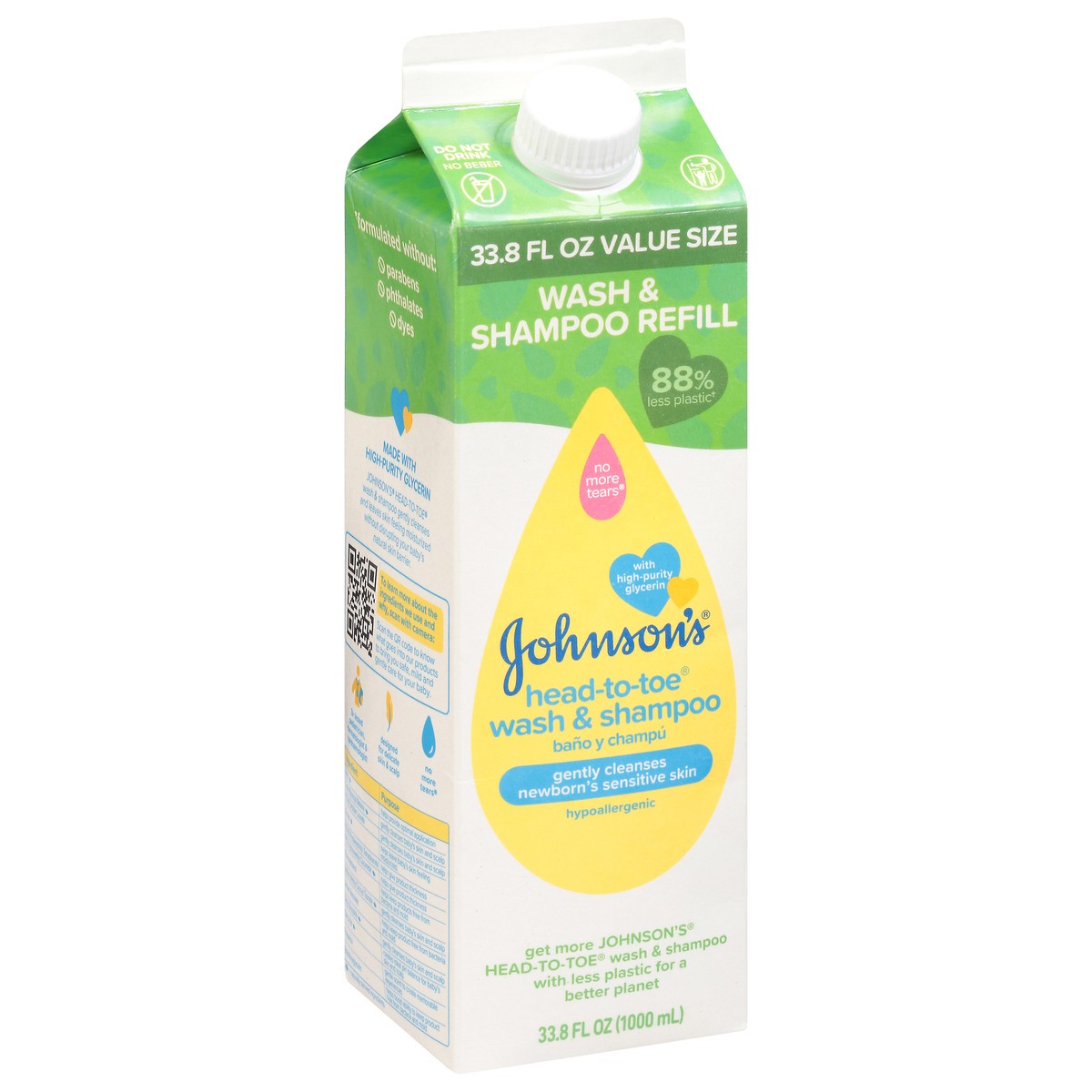 slide 4 of 12, Johnson's Wash & Shampoo Refill 33.8 fl oz, 33.8 fl oz
