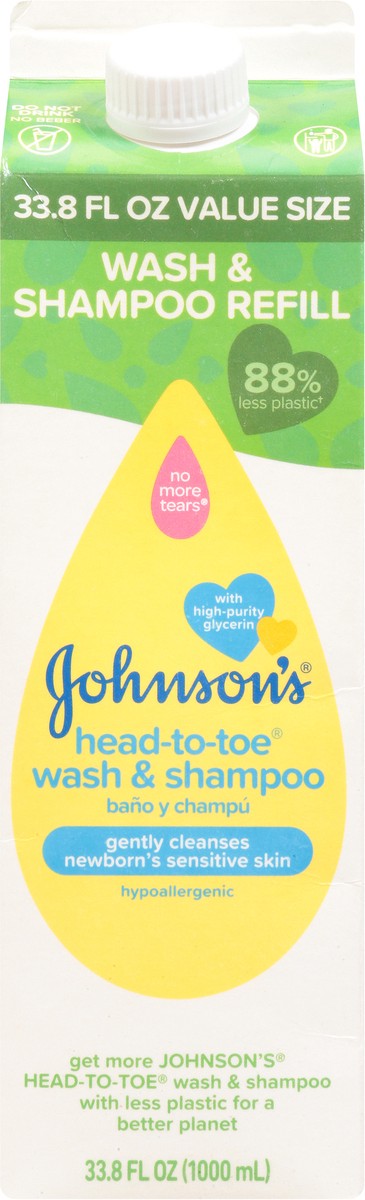slide 7 of 12, Johnson's Wash & Shampoo Refill 33.8 fl oz, 33.8 fl oz