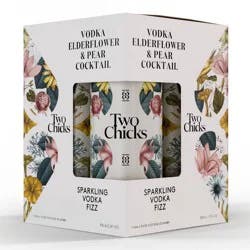 Two Chicks cocktails Sparkling Elderflower and Pear Cocktail - 4pk/355ml Cans