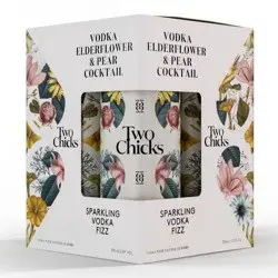 Two Chicks cocktails Sparkling Elderflower and Pear Cocktail - 4pk/355ml Cans