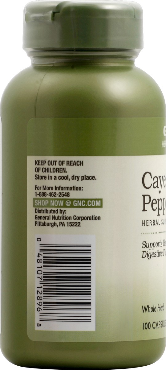 slide 3 of 8, GNC Cayenne Pepper 100 ea, 100 ct