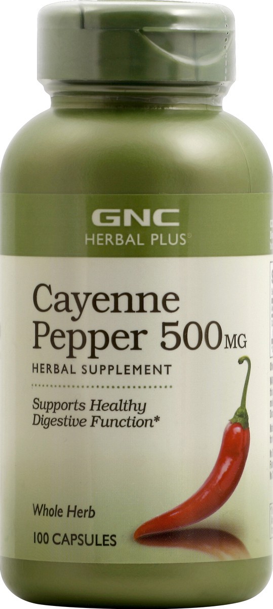 slide 1 of 8, GNC Cayenne Pepper 100 ea, 100 ct