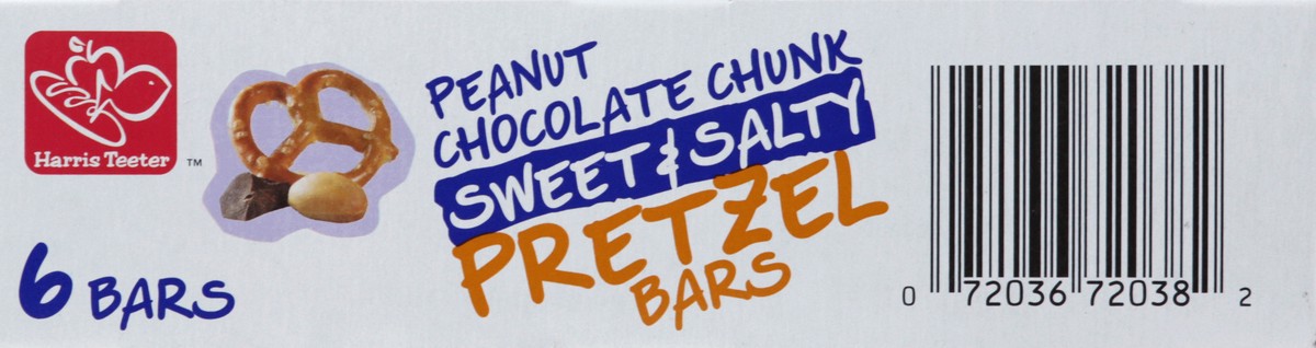 slide 7 of 10, Harris Teeter Peanut Chocolate Chunk Sweet & Salty Pretzel Bars, 6.2 oz