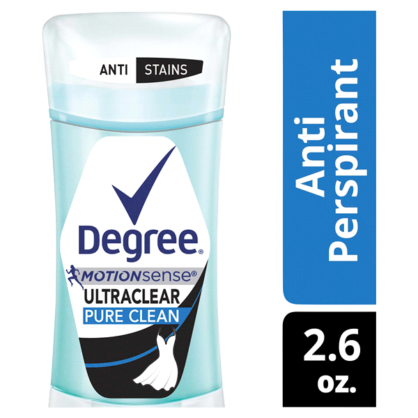 slide 1 of 1, Degree Black+White Pure Clean Ultraclear Antiperspirant Deodorant, 2.6 oz