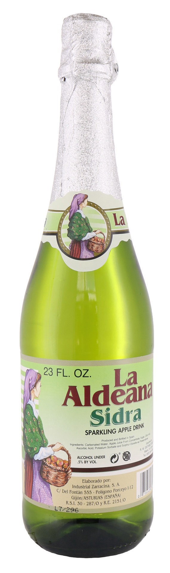 slide 1 of 1, La Aldeana Sidra Sparkling Apple Drink, 23 oz