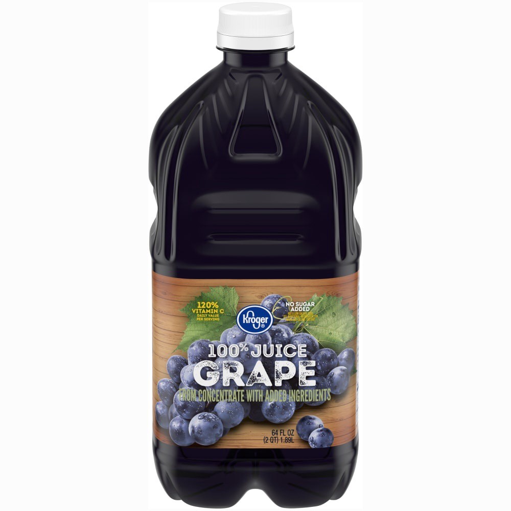 slide 1 of 1, Kroger 100% Grape Juice, 64 fl oz