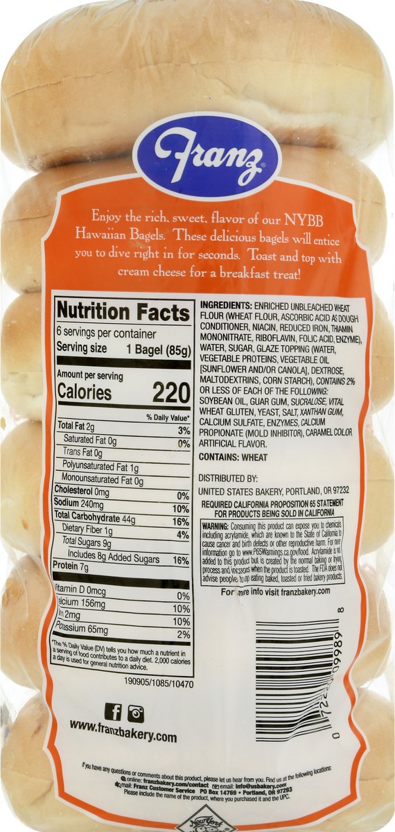 slide 10 of 11, Franz Hawaiian Bages 6 Count, 6 ct