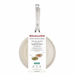 KitchenAid Ceramic Forged Aluminum Frying Pan - Porcelain White, 8.25 in