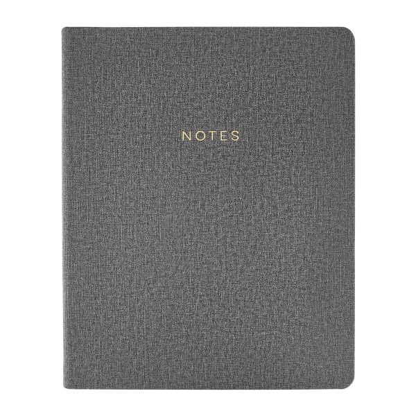 slide 1 of 2, Eccolo Flexi Journal, 8"" x 10"", College Rule, 265 Pages, Textured Gray, 1 ct