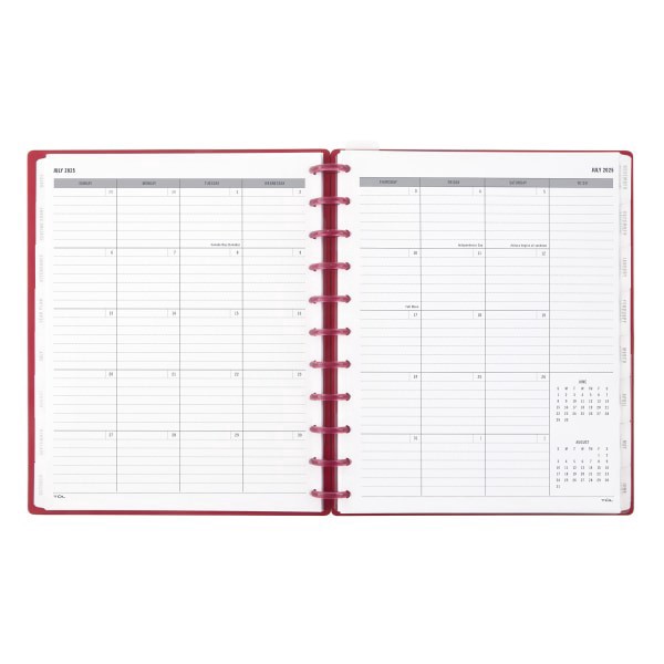 slide 3 of 3, TUL 2025-2026 TUL® Discbound Monthly Teacher Planner, Letter Size, Pink, July To June, 1 ct