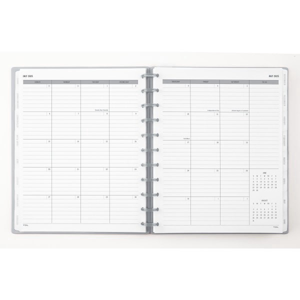 slide 2 of 3, TUL 2025-2026 TUL® Discbound Monthly Teacher Planner, Letter Size, Gray, July To June, 1 ct