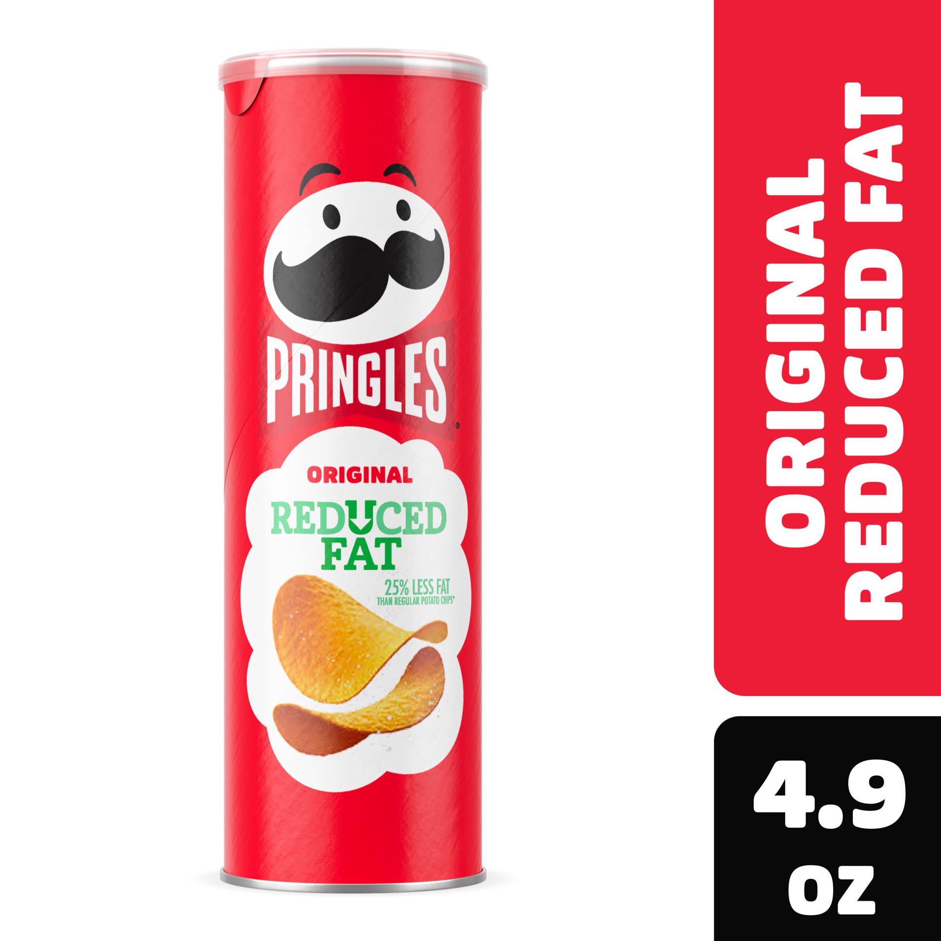 slide 1 of 5, Pringles Potato Crisps Chips, Reduced Fat Original, 4.9 oz, 4.9 oz