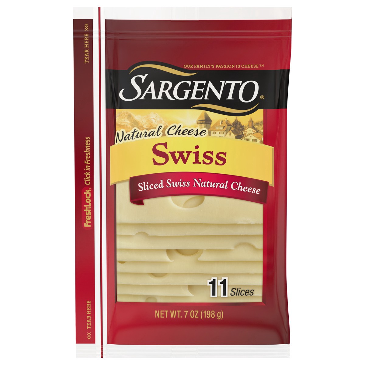 slide 1 of 34, Sargento Thin Natural Swiss Sliced Cheese - 7oz/11 slices, 