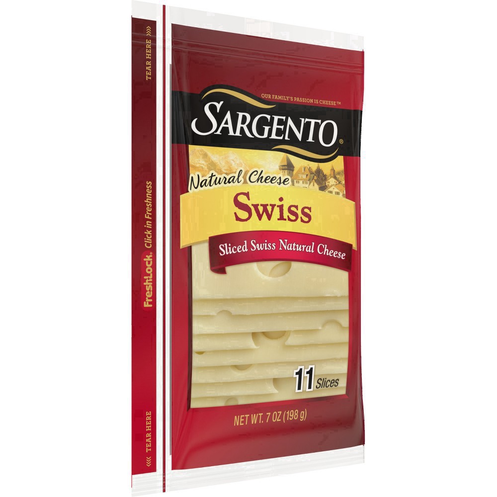 slide 12 of 34, Sargento Cheese Natural Swiss Sliced, 11 ct