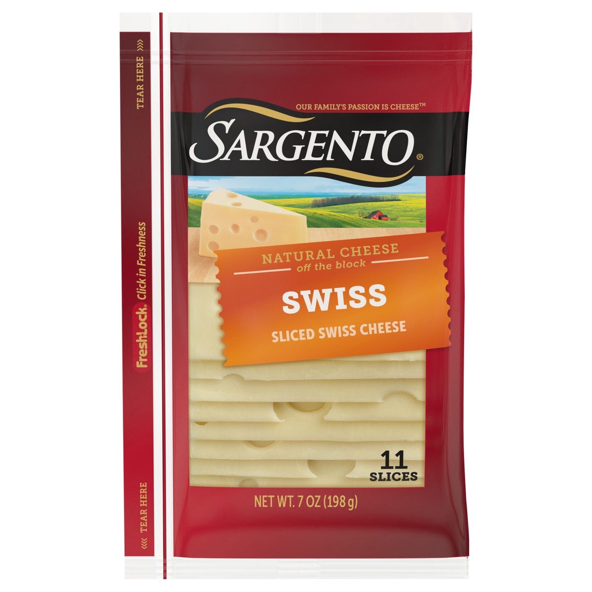 slide 1 of 34, Sargento Sliced Swiss Natural Cheese, 11 slices, 11 ct