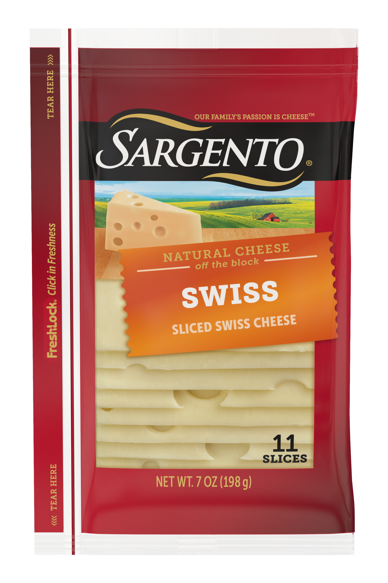 slide 1 of 34, Sargento Sliced Swiss Natural Cheese, 11 slices, 11 ct