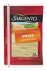 Sargento Sliced Swiss Natural Cheese, 11 slices