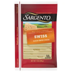 Sargento Sliced Swiss Natural Cheese, 11 slices