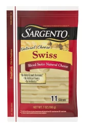 Sargento Cheese Natural Swiss Sliced