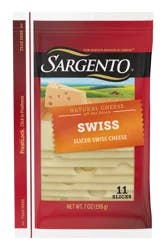 Sargento Sliced Swiss Natural Cheese, 11 slices