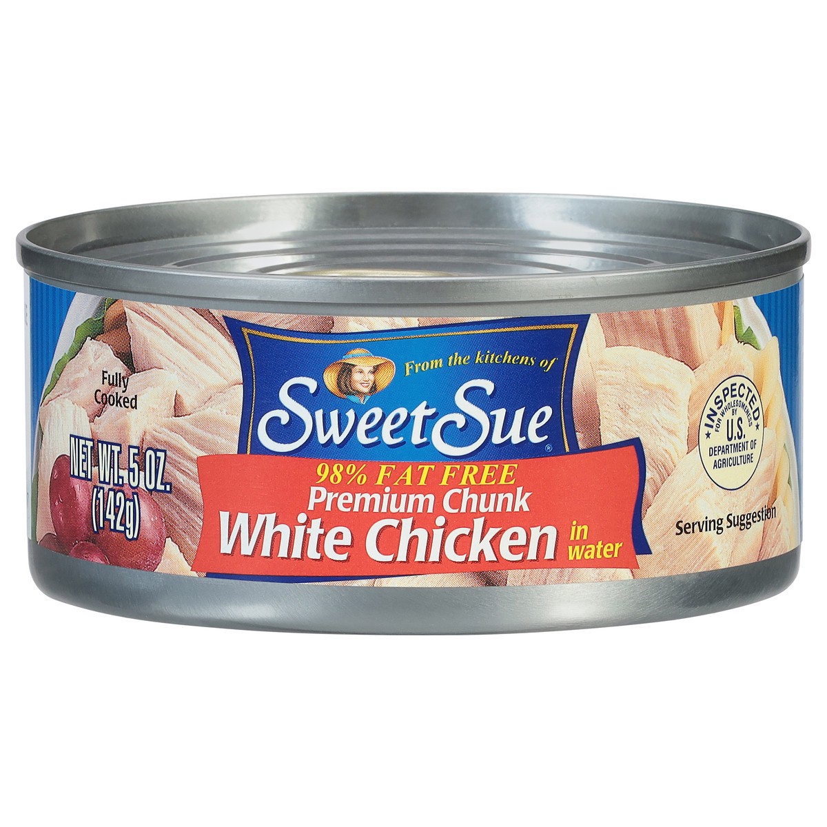 slide 10 of 15, Sweet Sue Premium Chunk White Chicken in Water 5 oz, 5 oz