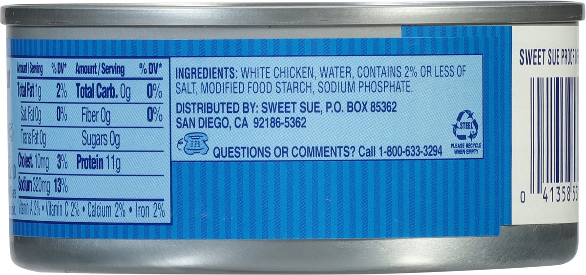 slide 4 of 15, Sweet Sue Premium Chunk White Chicken in Water 5 oz, 5 oz