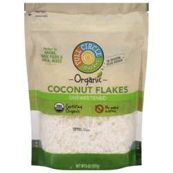 Full Circle Market Organic Unsweetened Coconut Flakes 8 oz