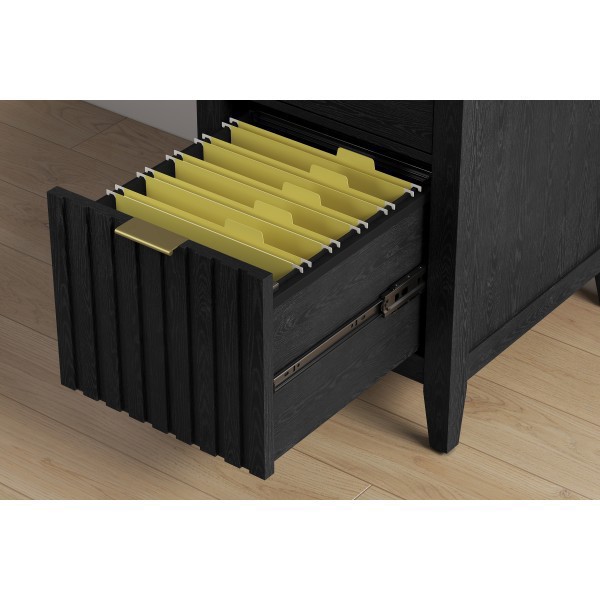 slide 5 of 10, Thomasville Rivington 20-3/4""D Vertical 2-Drawer File Cabinet, Raven Black, 1 ct