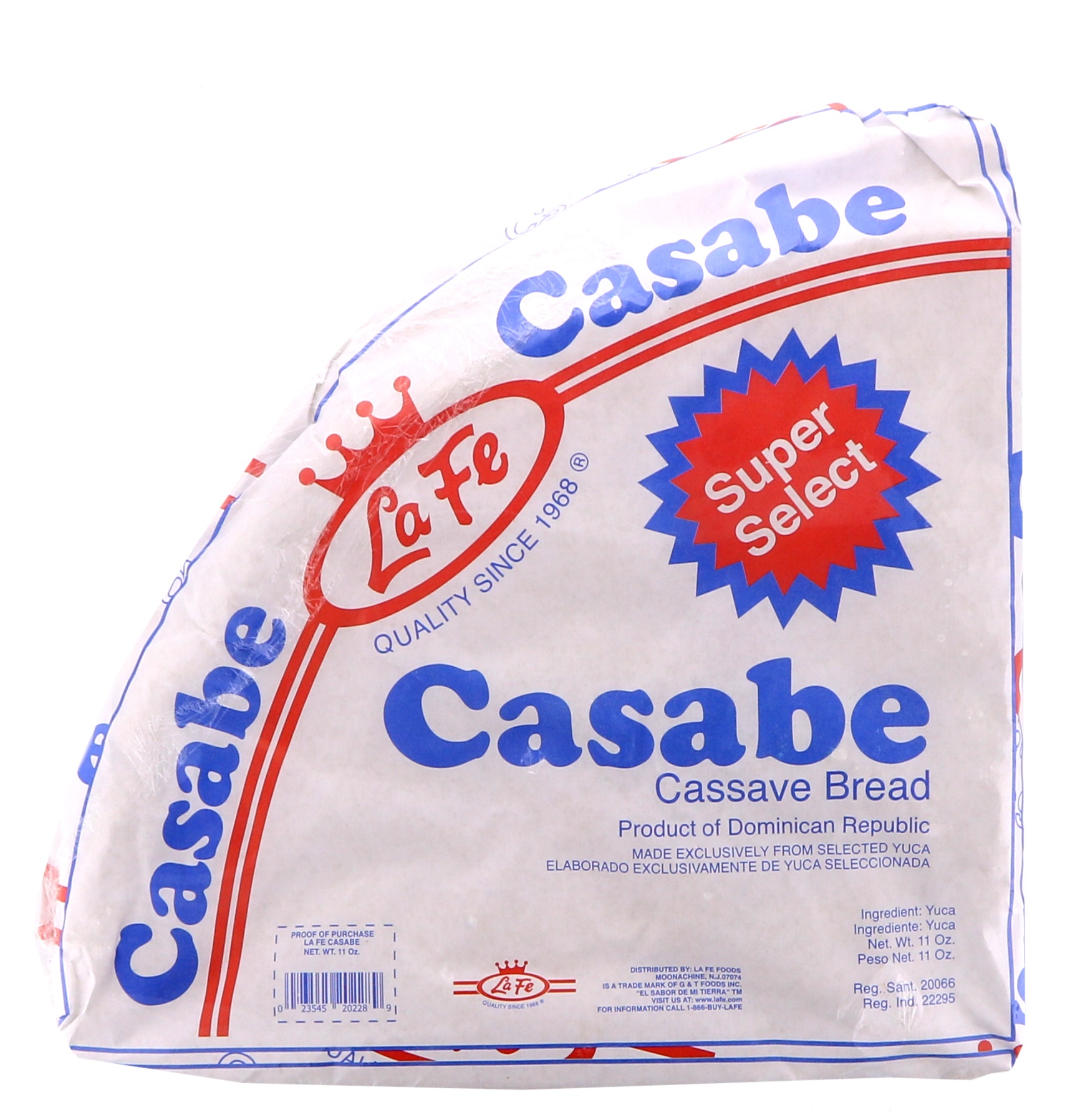 slide 1 of 1, La Fe Casabe Dominicano Brea, 11 oz