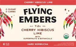 Flying Embers Black Cherry Hard Kombucha