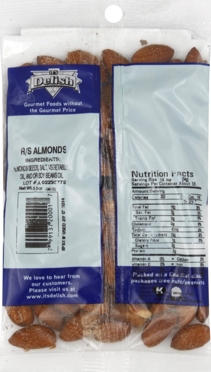slide 3 of 5, It's Delish Almonds 3.5 oz, 3.5 oz