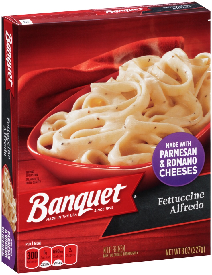 slide 1 of 1, Banquet Fettuccine Alfredo, 8 oz