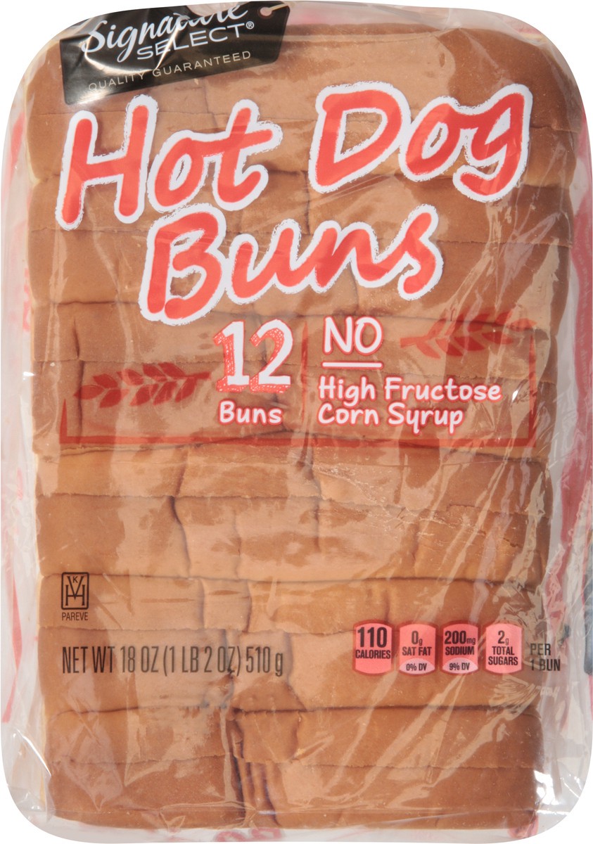 slide 6 of 12, Signature Select Hot Dog Buns 12 ea, 12 ct