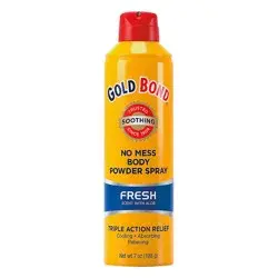 Gold Bond No Mess Body Powder Spray Fresh Scent with Aloe