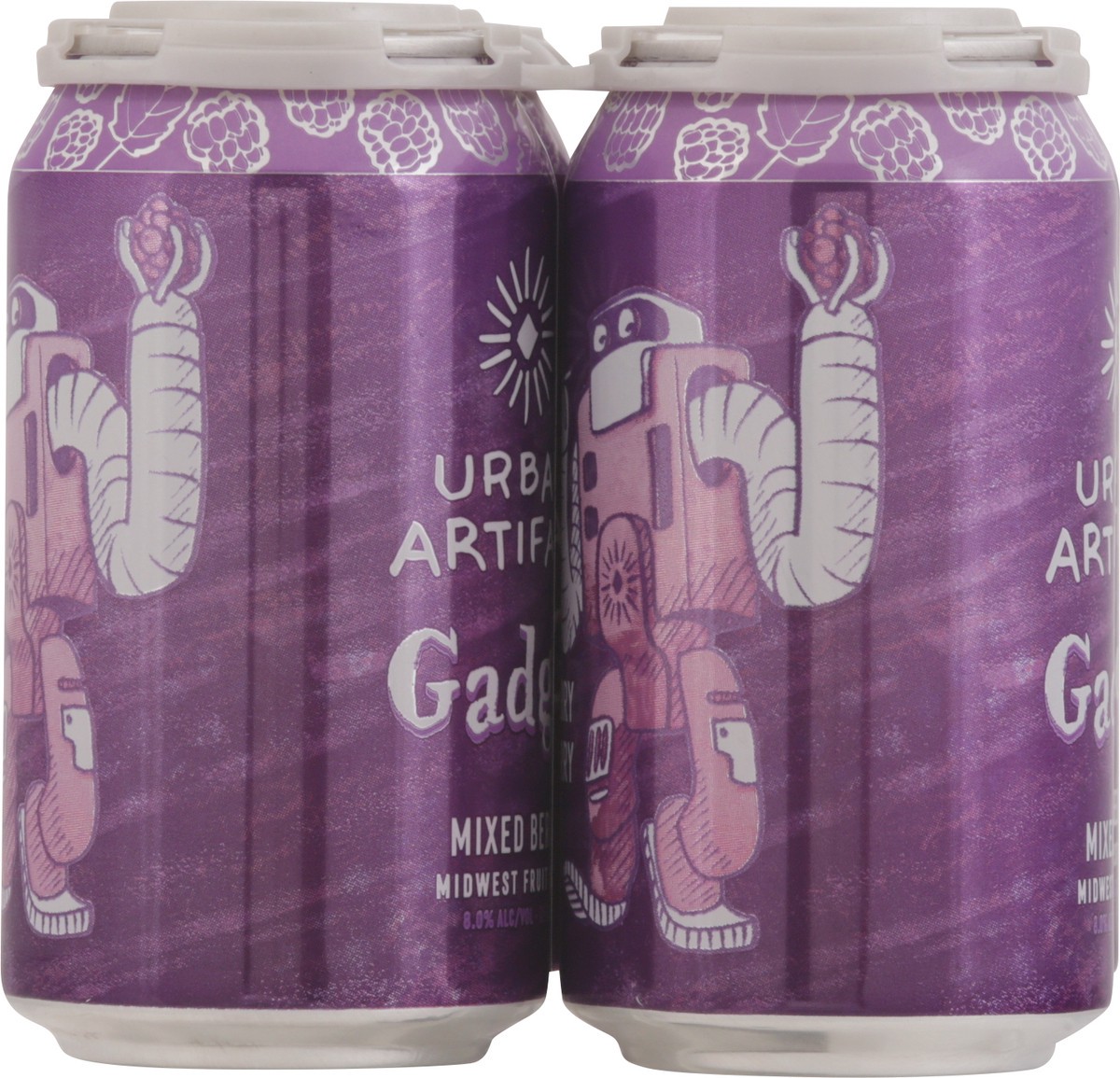 slide 5 of 11, Urban Artifact Gadget Mixed Berry Beer 4 - 12 fl oz Cans, 1 ct