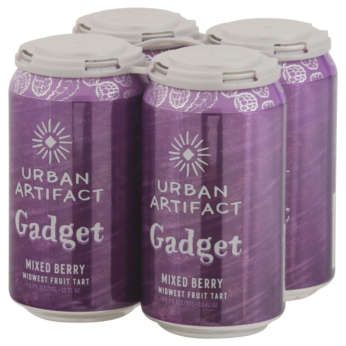 slide 10 of 11, Urban Artifact Gadget Mixed Berry Beer 4 - 12 fl oz Cans, 1 ct